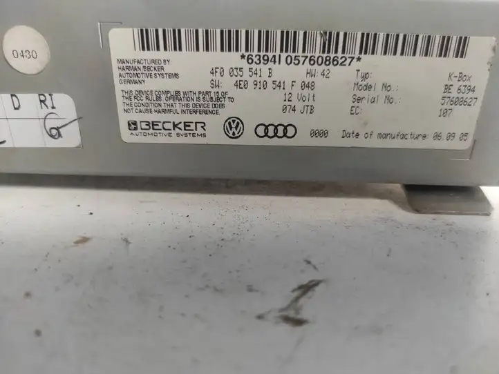 Audi A6 S6 C6 4F (2004 - 2008) 4E0035541B Магнитола / мультимедийная система — фото 2