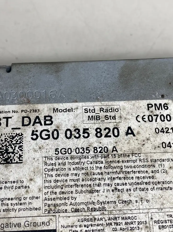 Volkswagen Golf VII (2013 - 2019) 5G0035820A Магнитола / мультимедийная система — фото 2