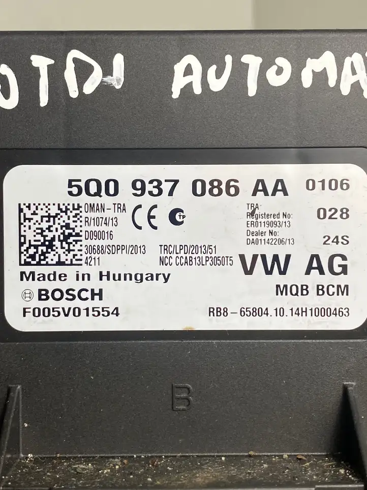 Volkswagen Golf VII (2013 - 2019) 5Q0937086AA Модуль комфорта — фото 2