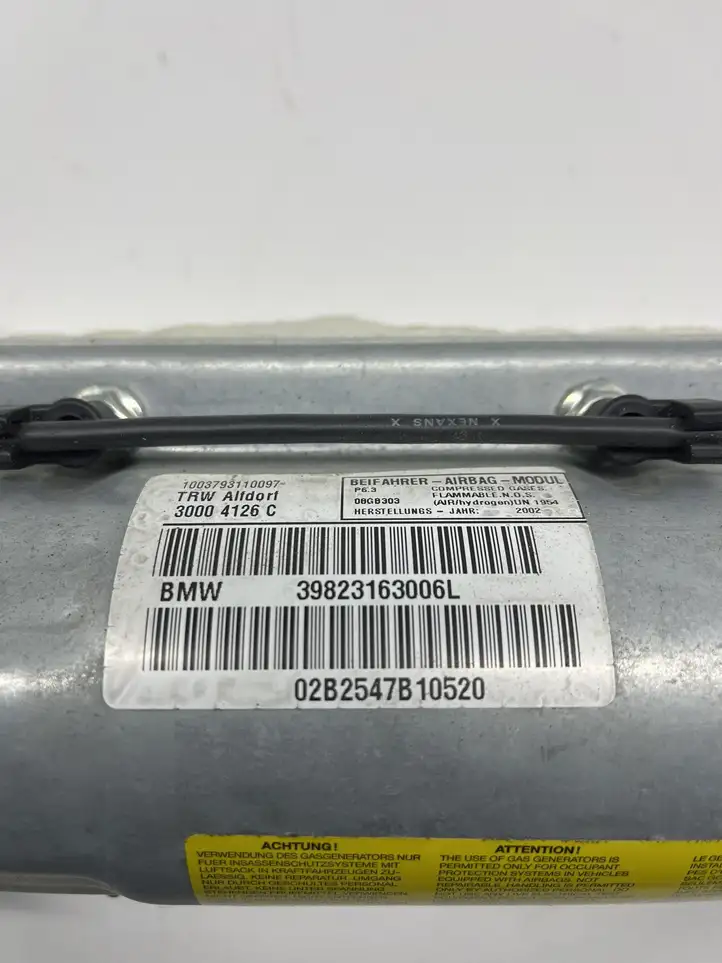 BMW 5 E39 (1996 - 2003) 39823163006L Подушка безопасности пассажира — фото 4