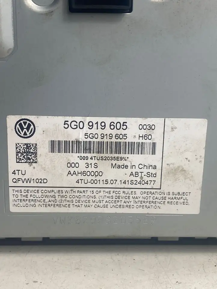 Volkswagen Golf VII (2013 - 2019) 5G0919605 Магнитола / мультимедийная система — фото 2