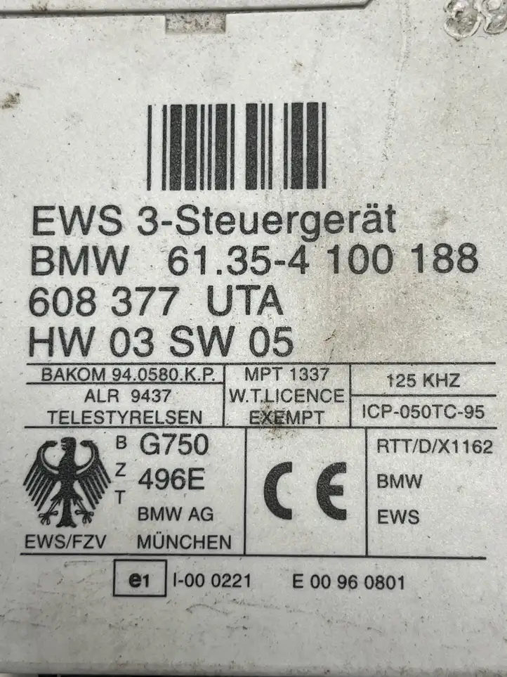 BMW 3 E46 (1998 - 2005) 61354100188 Блок иммобилайзера — фото 3