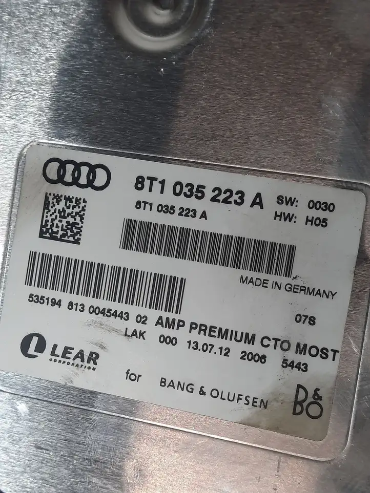 Audi A5 8T 8F (2011 - 2016) 8T1035223A Усилитель звука — фото 4