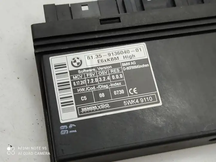 BMW 5 E60 E61 (2004 - 2010) 9136040 Модуль комфорта — фото 2