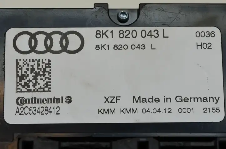 Audi A4 S4 B8 8K (2011 - 2015) 8K1820043L Управление климат контролем — фото 8
