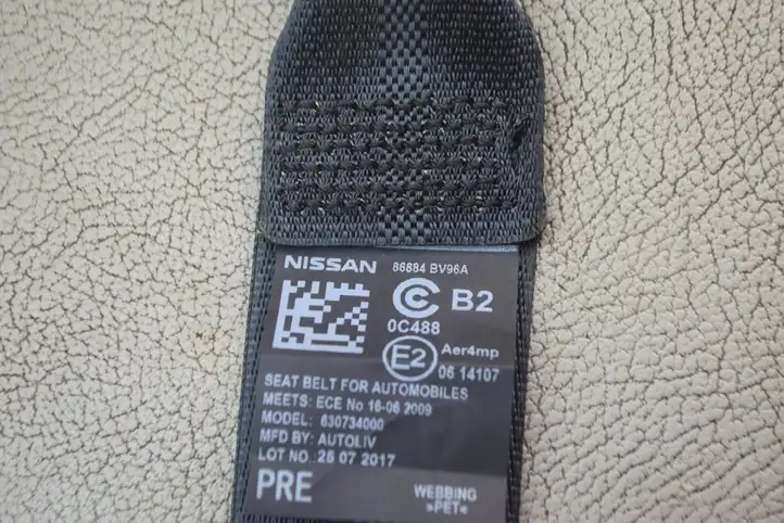 Nissan Juke I F15 (2010 - 2018) 86884BV96A Передний ремень безопасности — фото 3