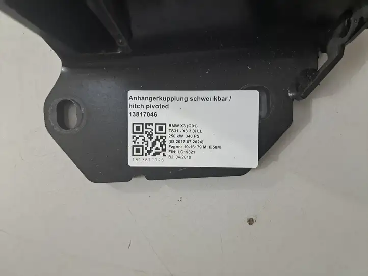BMW X3 G01 (2018 - 2024) 6872083 Комплект буксировочного крюка — фото 2