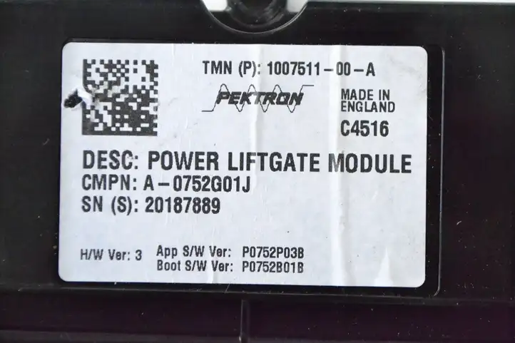 Tesla Model S (2016 - 2021) 100751100A Блок управления крышкой багажника — фото 5