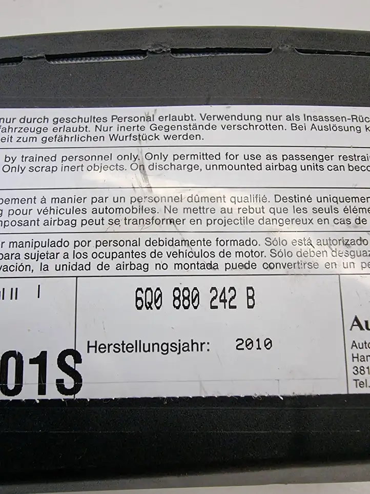 Skoda Roomster (5J) (2010 - 2015) 6Q0880242B Подушка безопасности сиденья — фото 5