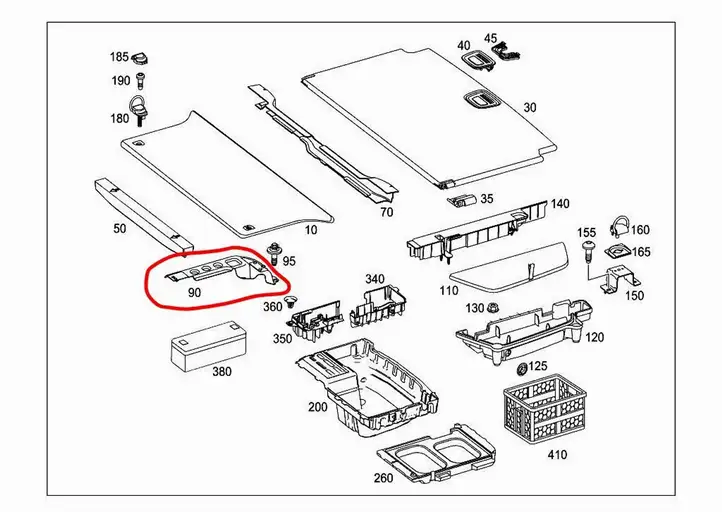 Mercedes-Benz C W205 (2014 - 2021) A2056100002 Прочая отделка багажника — фото 8