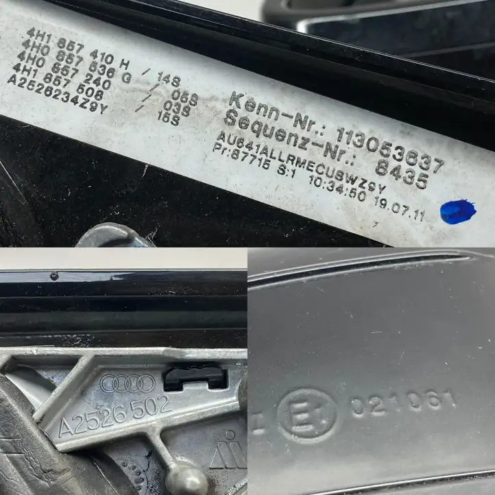 Audi A8 S8 D4 4H (2010 - 2014) 4H1857410H Боковое зеркало с электроприводом — фото 4