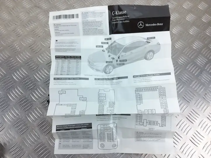 Mercedes-Benz C W205 (2014 - 2021)  A2055400840 Крышка ящика предохранителей