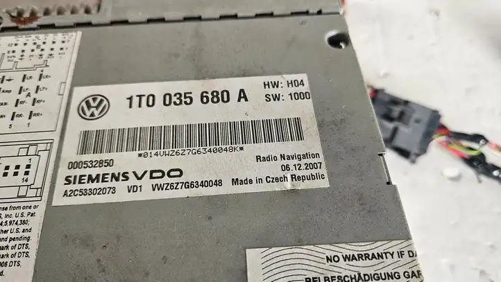 Volkswagen PASSAT B6 (2005 - 2010) 1T0035680A Магнитола / мультимедийная система — фото 6