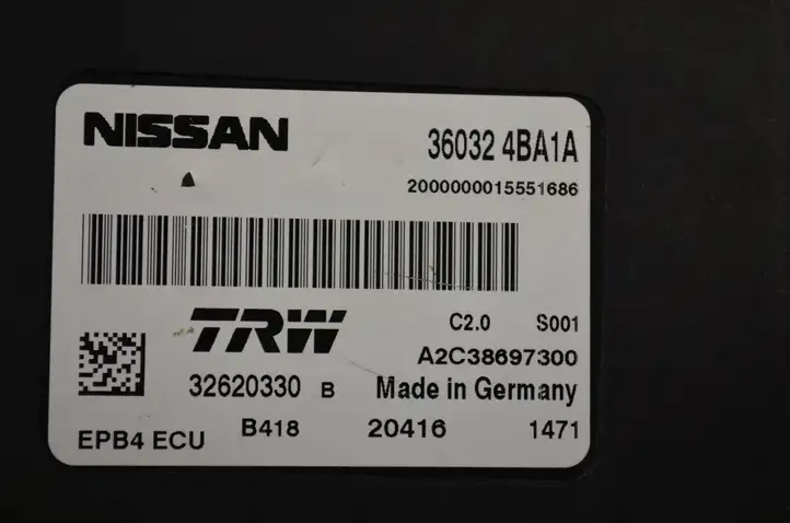 Nissan Qashqai (2013 - 2017) 360324BA1A Блок управления стояночным тормозом — фото 4