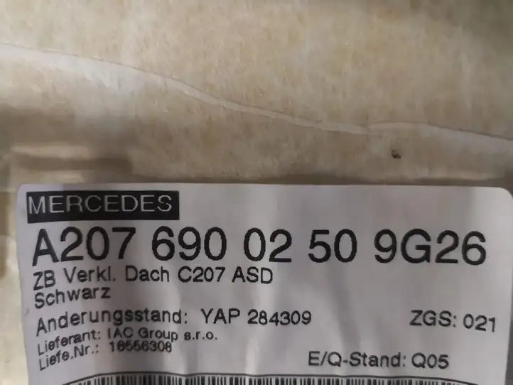 Mercedes-Benz E A207 (2010 - 2017) 20769002509G26 Потолочная обшивка — фото 6