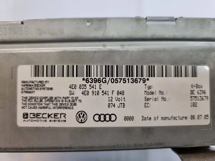 Audi A8 S8 D3 4E (2005 - 2007) 4E0035541E Магнитола / мультимедийная система — фото 5
