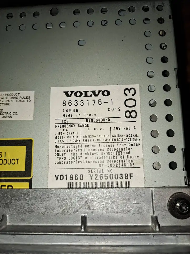 Volvo V70 (2000 - 2004) 86331751 Магнитола / мультимедийная система — фото 3