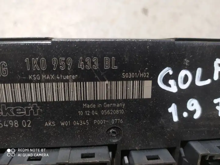 Volkswagen Golf V (2003 - 2009) 1K0959433BL Модуль комфорта — фото 2