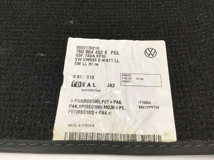Volkswagen Touareg III (2018 - )  760864452E Задний коврик