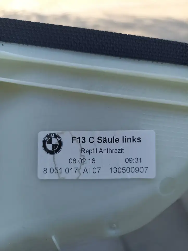 BMW 6 F12 F13 (2010 - 2018) 8051017 Обшивка стойки C — фото 4