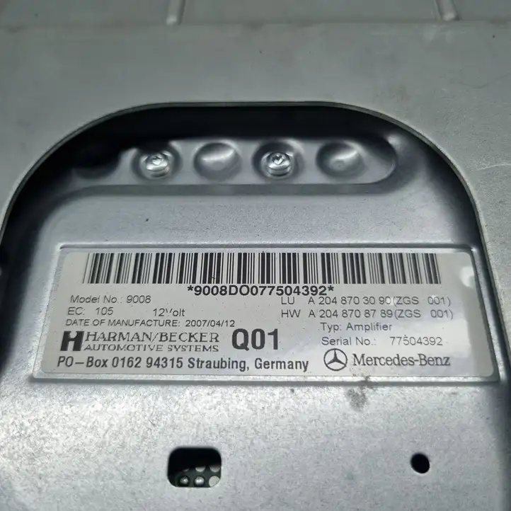 Mercedes-Benz C W204 (2007 - 2014) A2048708789 Усилитель звука — фото 5