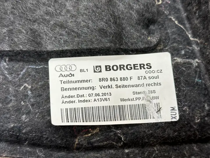Audi Q5 SQ5 (2012 - 2017) 8R0863880F Боковая обшивка багажника — фото 7
