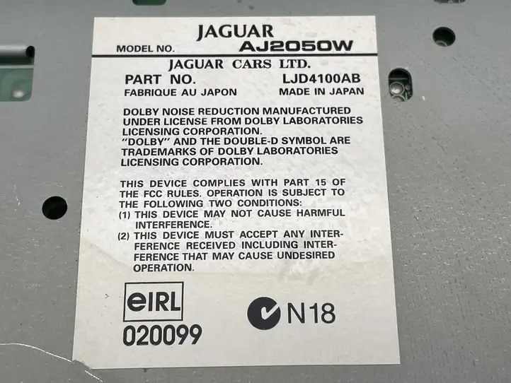 Jaguar XK8 - XKR (1996 - 2004) AJ2050W Магнитола / мультимедийная система — фото 8
