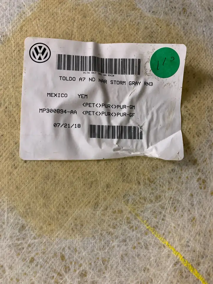 Volkswagen Jetta VII (2019 - ) 17A867501AA Потолочная обшивка — фото 5