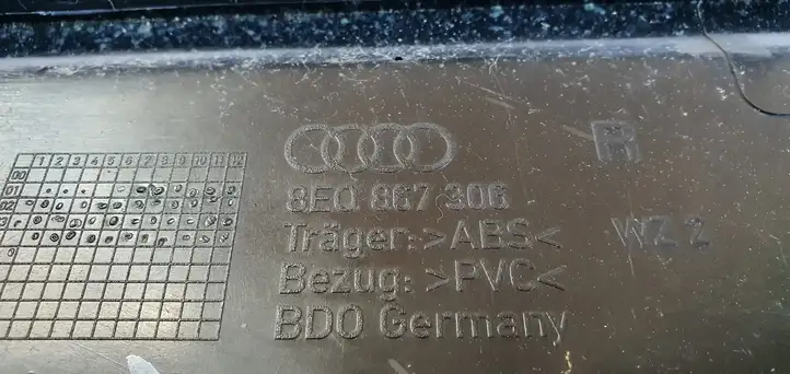 Audi A4 S4 B7 8E 8H (2004 - 2009) 8E0867306 Комплект отделки дверей — фото 7