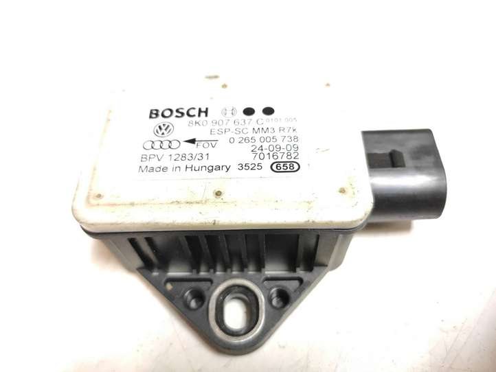 Audi Q5 (2008 - 2012)  8K0907637C Датчик ESP (системы стабильности) (датчик курсовой устойчивости))
