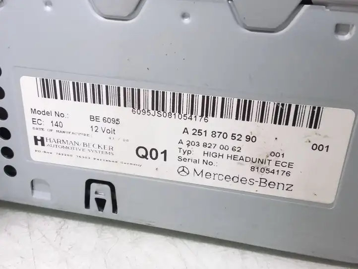 Mercedes-Benz R W251 (2005 - 2013) A2518705290 Магнитола / мультимедийная система — фото 3