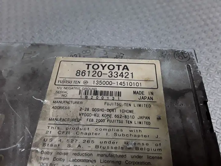 Toyota Corolla E120 E130 (2004 - 2007) 8612033421 Магнитола / мультимедийная система — фото 2