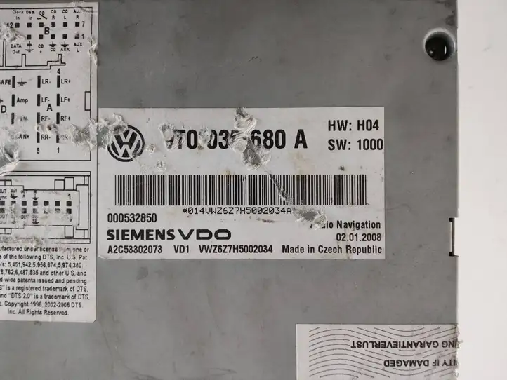 Volkswagen PASSAT CC (2008 - 2012) 1T0035680A Магнитола / мультимедийная система — фото 5