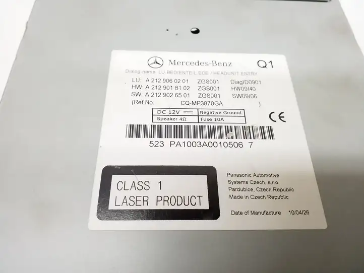 Mercedes-Benz E W212 (2009 - 2016) A2129060201 Магнитола / мультимедийная система — фото 7