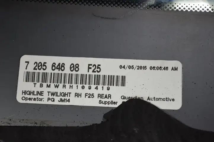 BMW X3 F25 (2010 - 2017) 7205646 Заднее боковое стекло — фото 2