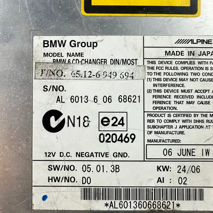 BMW 5 E60 E61 (2004 - 2010) 6949694 CD/DVD чейнджер — фото 7