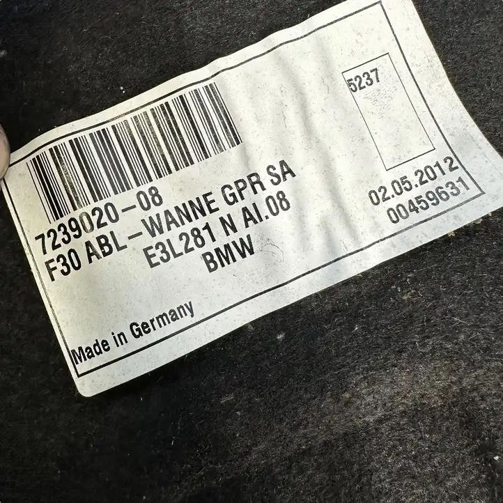 BMW 3 F30 F35 F31 (2012 - 2018) 7239020 Ящик для хранения в багажнике — фото 7