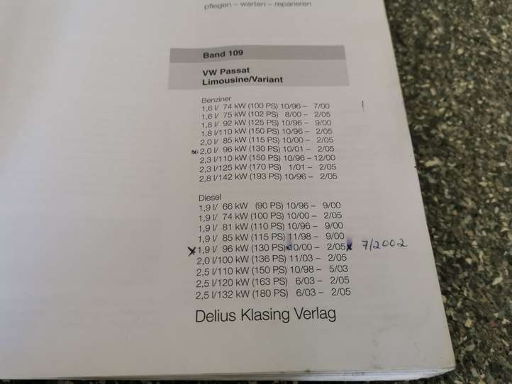 Volkswagen PASSAT B5.5 (2001 - 2005)  ISBN9783768810265 Руководство пользователя