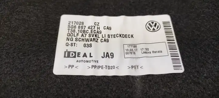 Volkswagen Golf VII (2013 - 2019) 5G6867427H Боковая обшивка багажника — фото 3