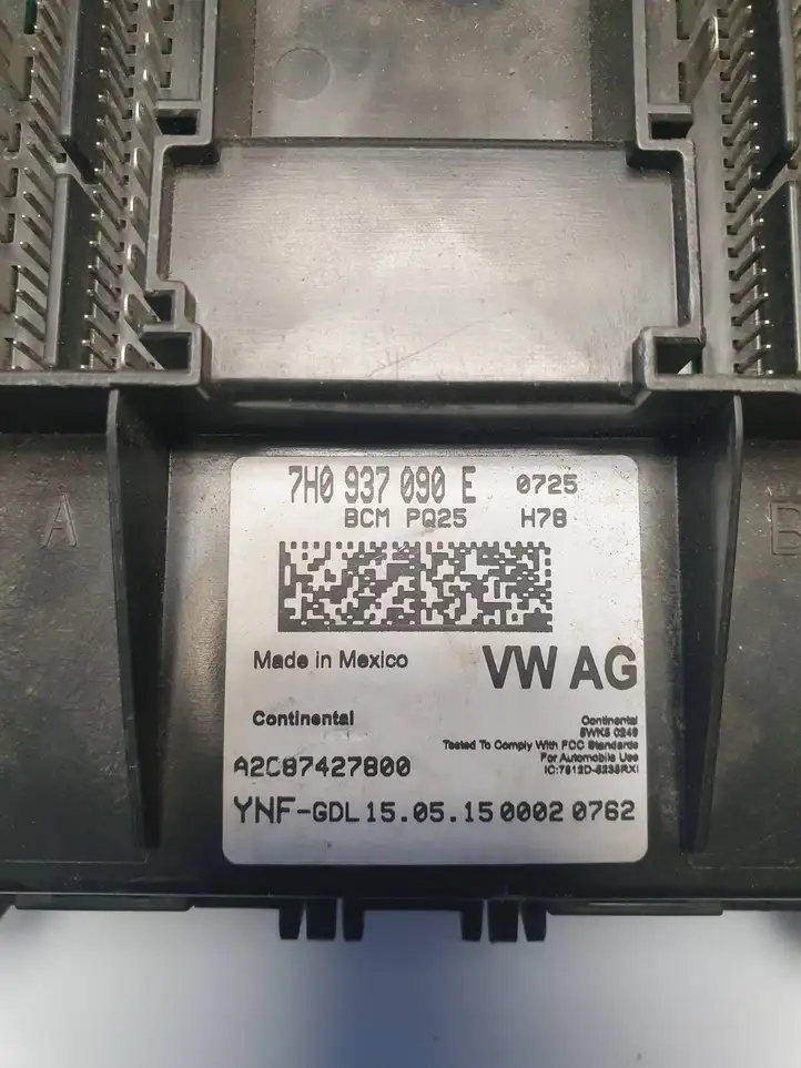 Volkswagen Jetta VI (2011 - 2018) 7H0937090E Модуль комфорта — фото 2
