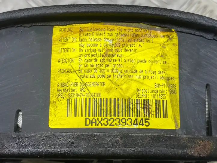 Opel Meriva A (2002 - 2006) 18114955 Подушка безопасности руля — фото 2