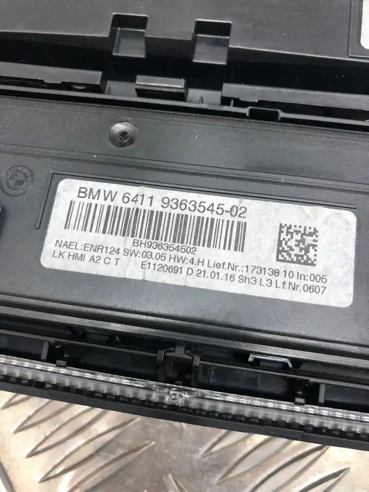 BMW 3 F30 F35 F31 (2012 - 2018) 9363545 Блок управления климат-контролем — фото 2