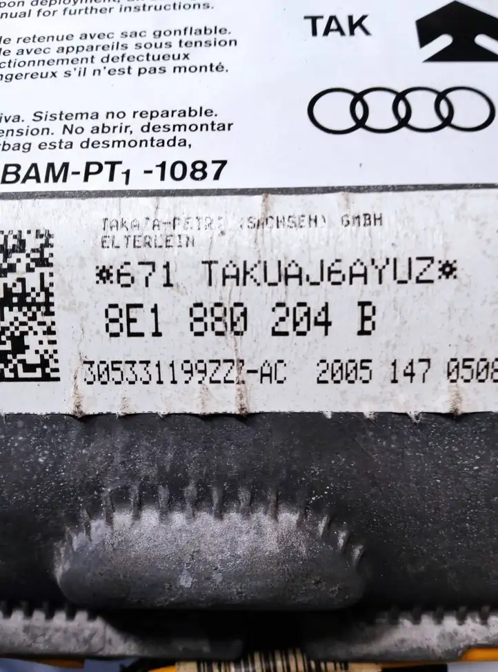 Audi A4 S4 B7 8E 8H (2004 - 2009) 8E1880204B Подушка безопасности пассажира — фото 2