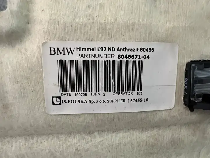 BMW 1 E82 E88 (2007 - 2014) 8046671 Комплект потолочной обшивки — фото 2