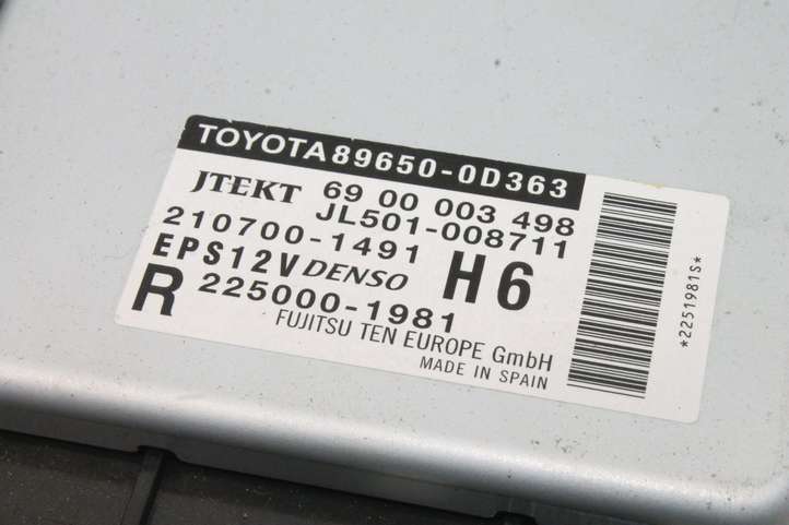 Toyota Yaris (2014 - 2019)  896500D363 Блок управления усилителя руля