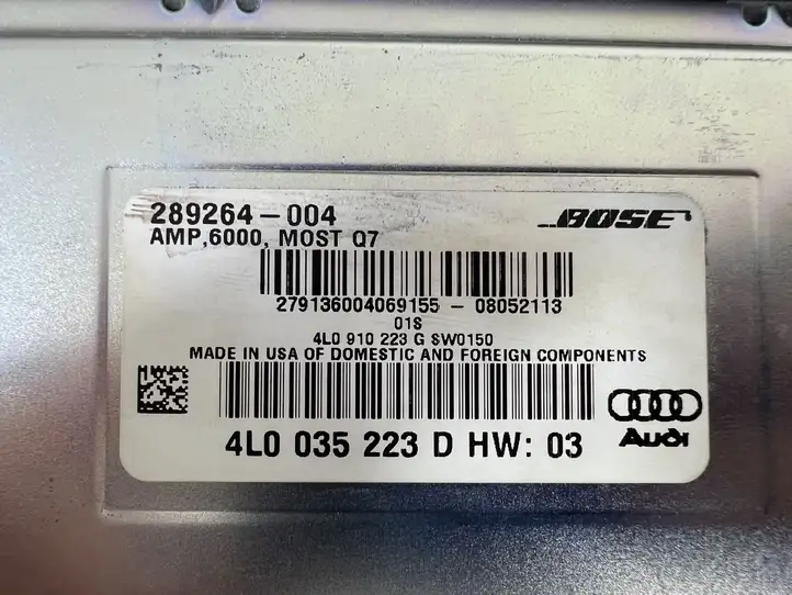 Audi Q7 4L (2005 - 2009) 4L0035223D Усилитель звука — фото 3