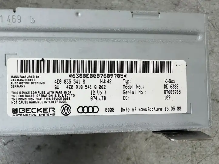 Audi Q7 4L (2005 - 2009) 4E0035541S Магнитола / мультимедийная система — фото 2