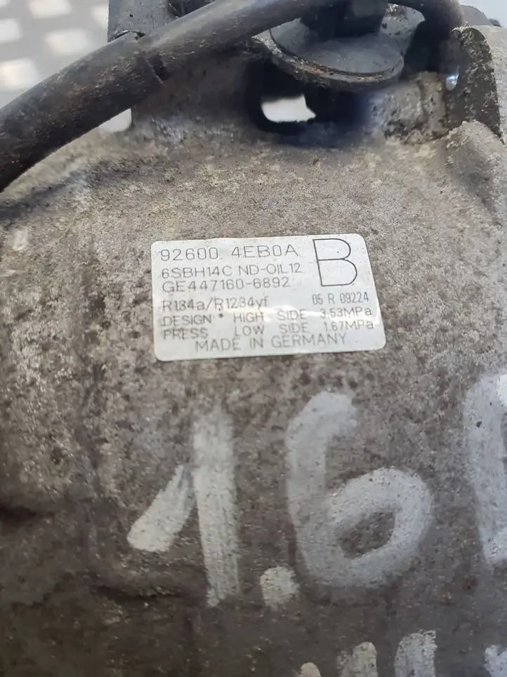 Nissan Qashqai (2013 - 2017) 926004EB0A Компрессор (насос) кондиционера воздуха — фото 6