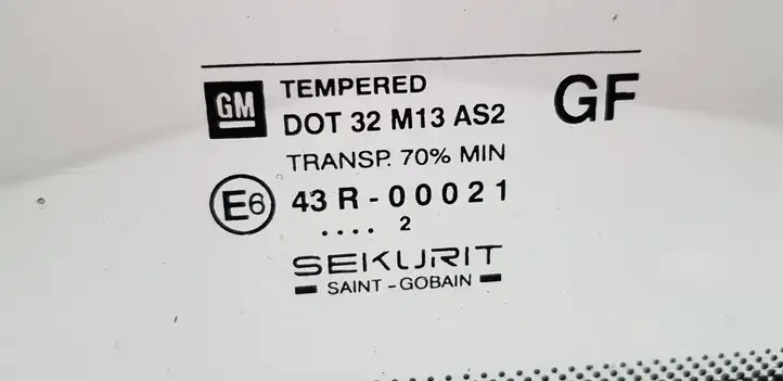 Opel Astra G (1998 - 2004) 90559957 Заднее боковое стекло — фото 2
