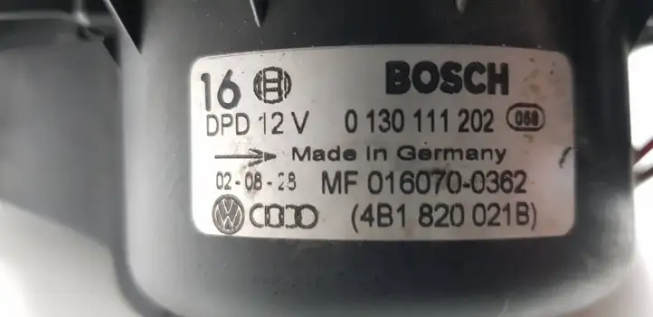 Audi A6 S6 C5 4B (2001 - 2004) 4B1820021B Вентилятор печки — фото 4